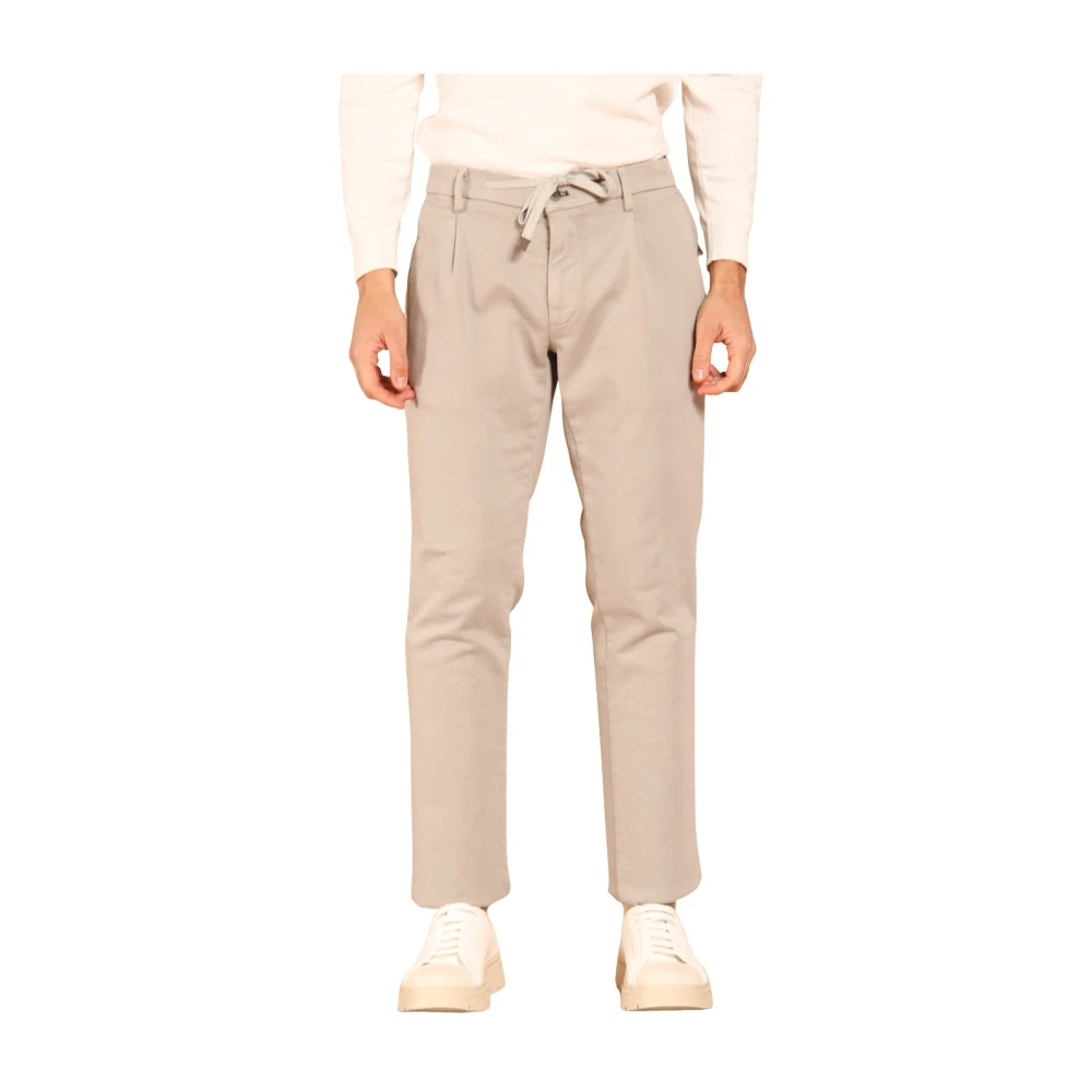 Mason's Grijze Chino Jogger Broek Regular Fit Gray Heren