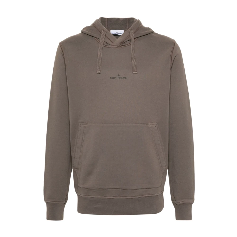 Stone Island Hoodies in zwart Felpa V0075 Brown Heren