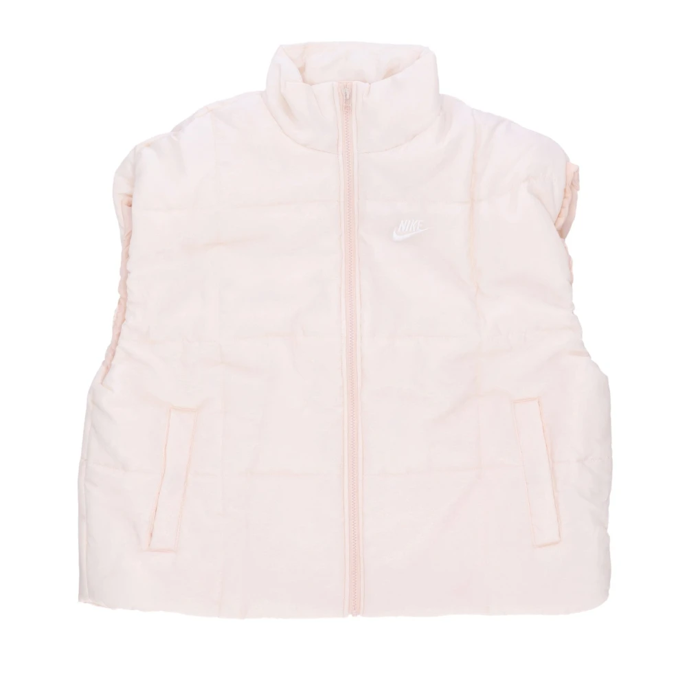 Nike Women's White Waistcoats, Xs, Thermic Classic Vest Down Jacket