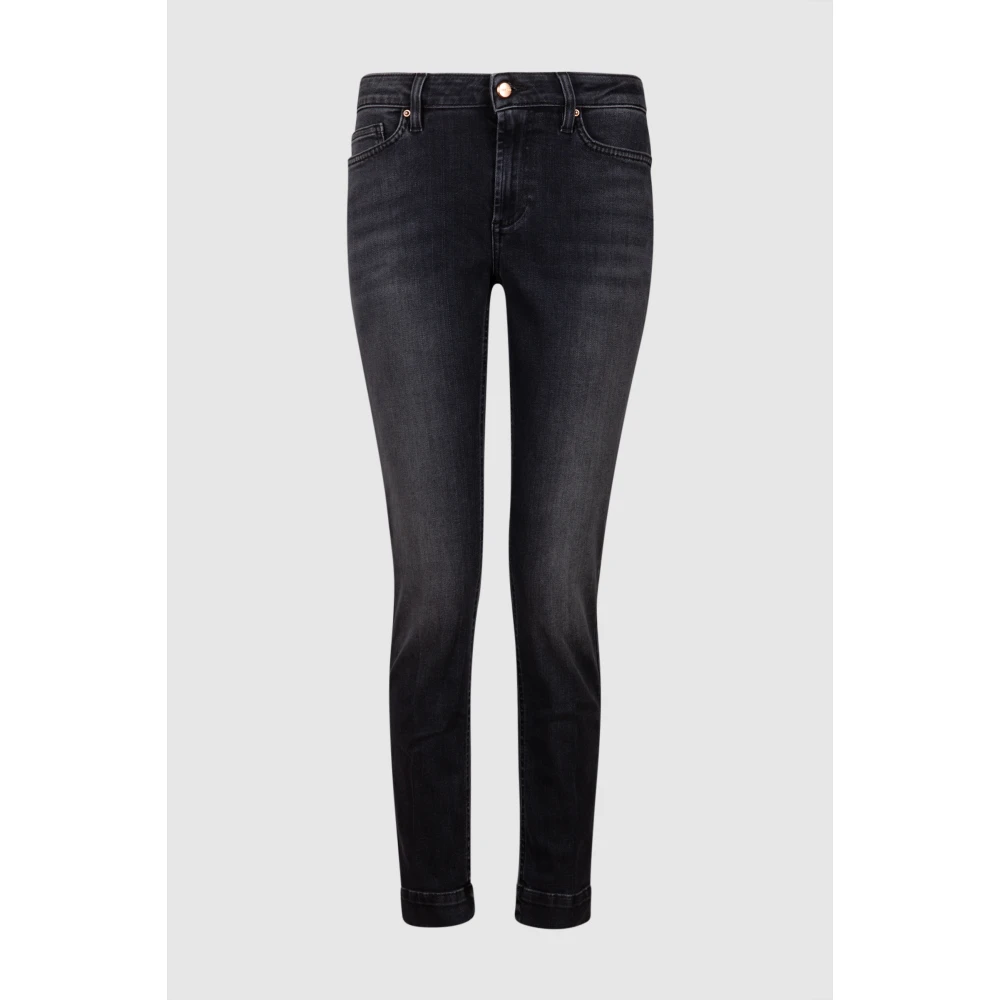 Don The Fuller Bordeaux Slim Fit Zwarte Jeans Black Dames
