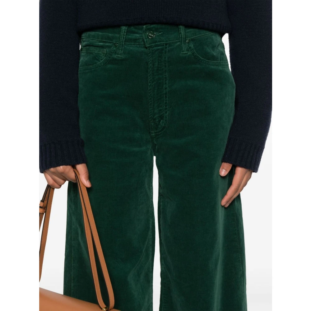 Mother Groene Corduroy Flare Broek Green Dames