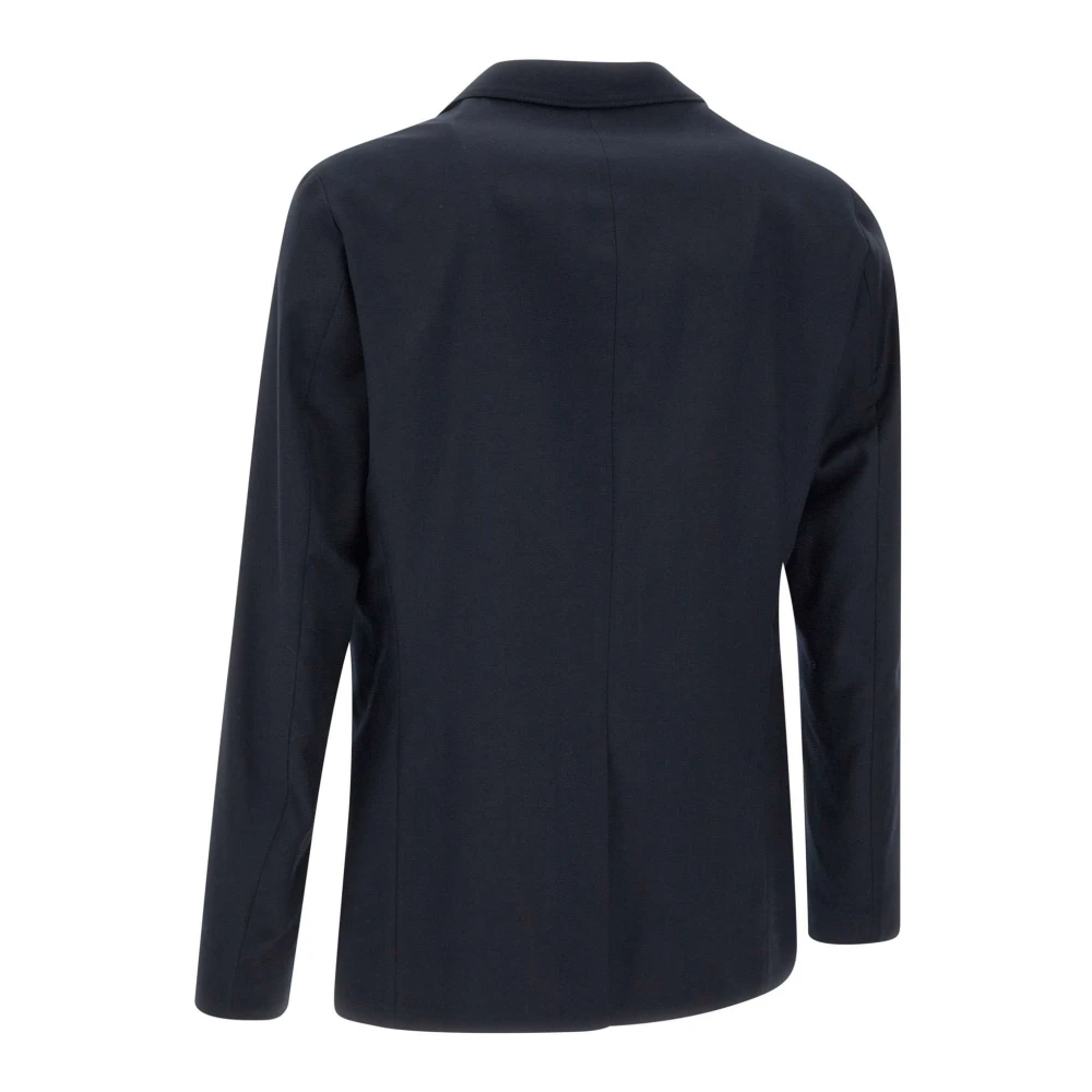 Herno Blauwe Blazer met Logo Knopen Blue Heren