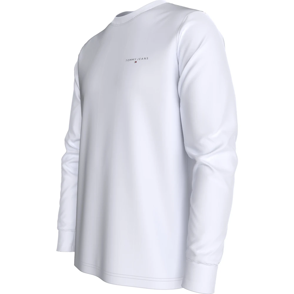 Tommy Jeans Witte longsleeve YBR Print Tee White Heren