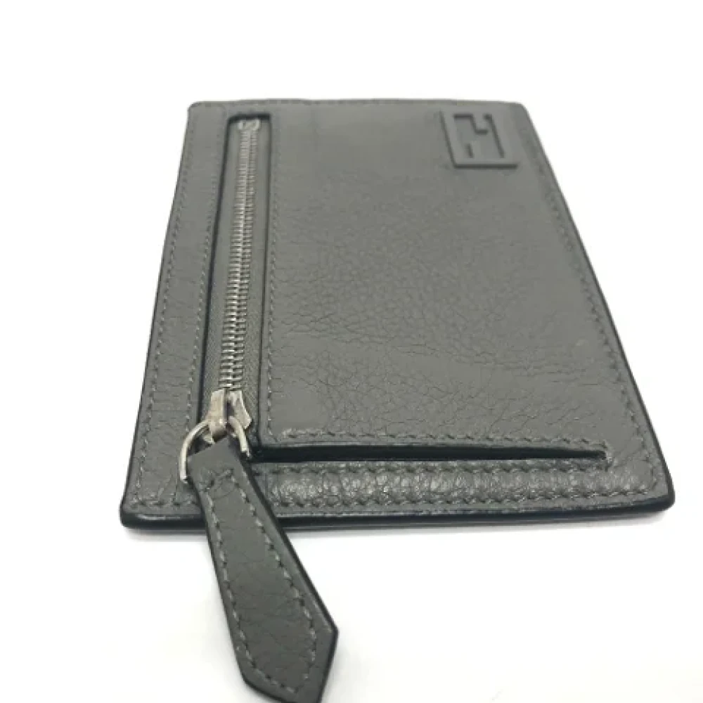 Fendi Vintage Pre-owned Leather home-office Gray Dames