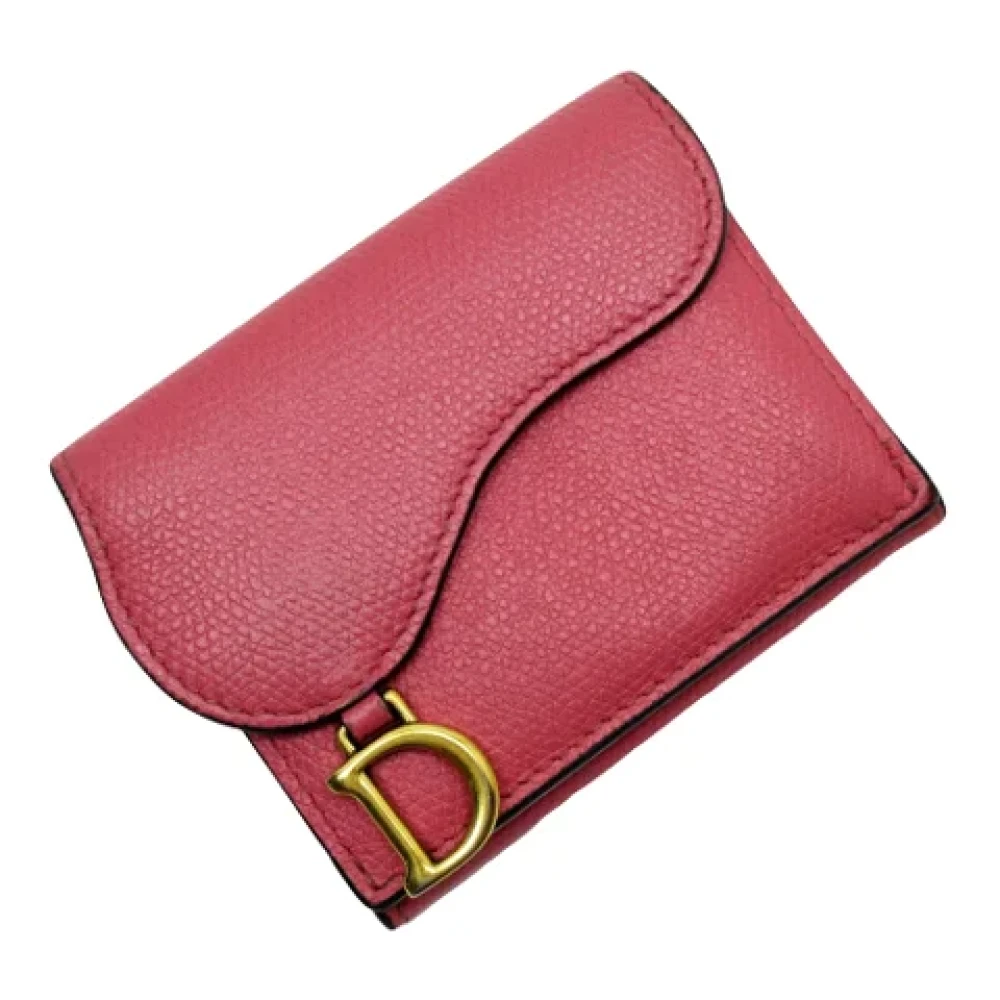 Dior Vintage Pre-owned Leather wallets Pink Dames