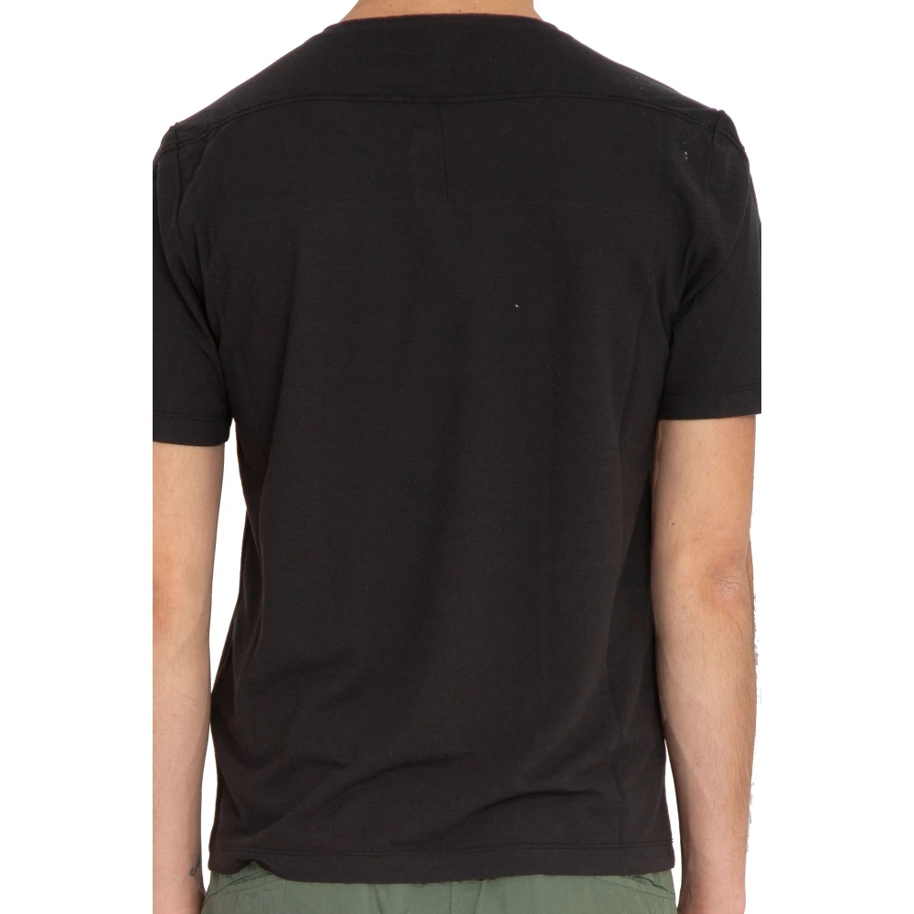Transit Katoenen Henley Tee Black Heren