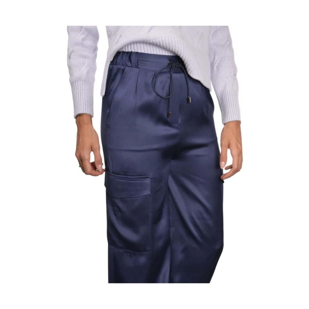 Gran Sasso Zijden broek Blue Dames