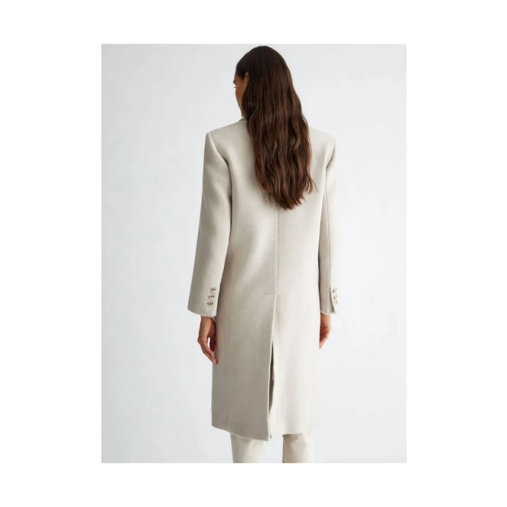Liu Jo Wollen Jas Reverskraag Gray Dames