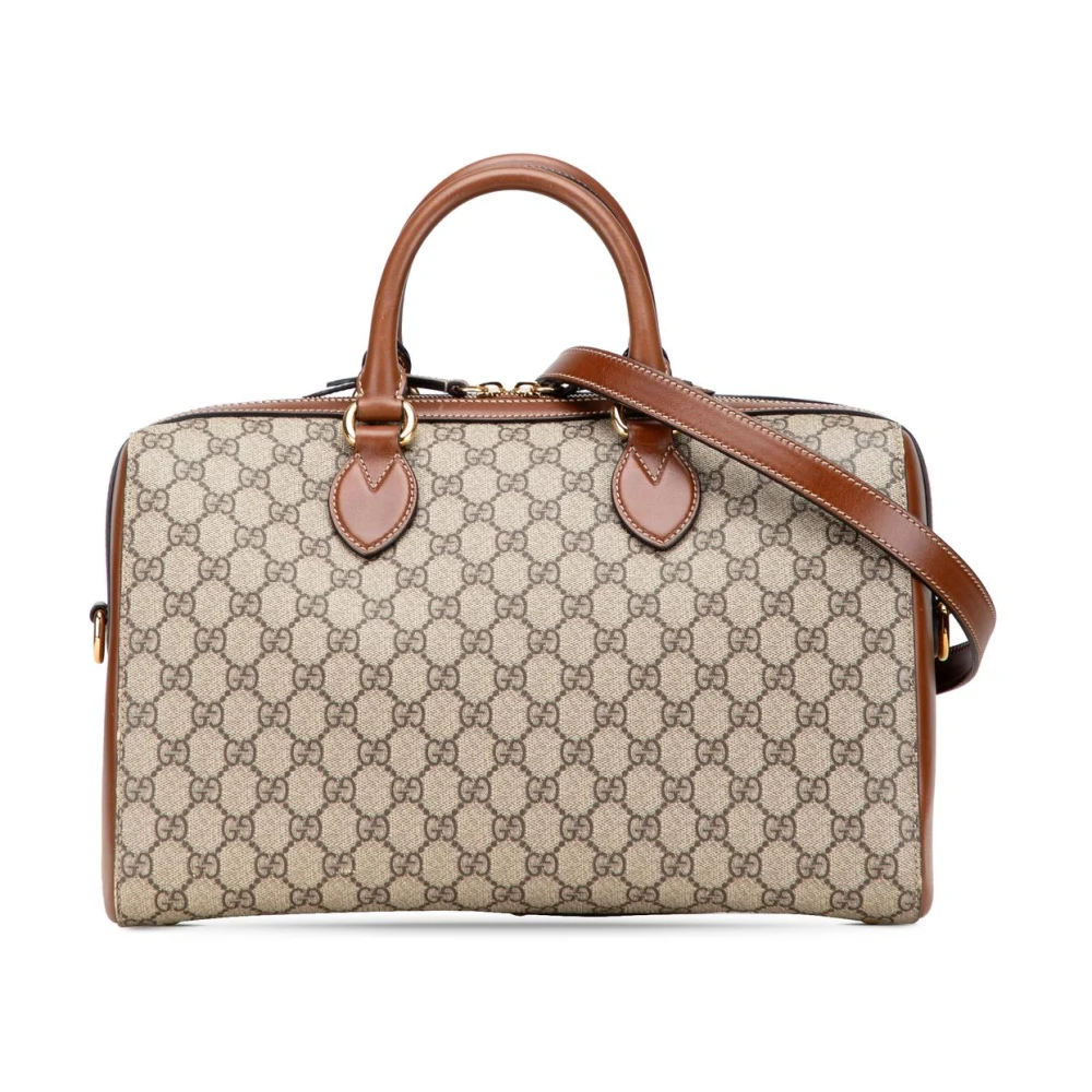 Gucci Vintage Women's Brown Pre-Owned Printed Handbag