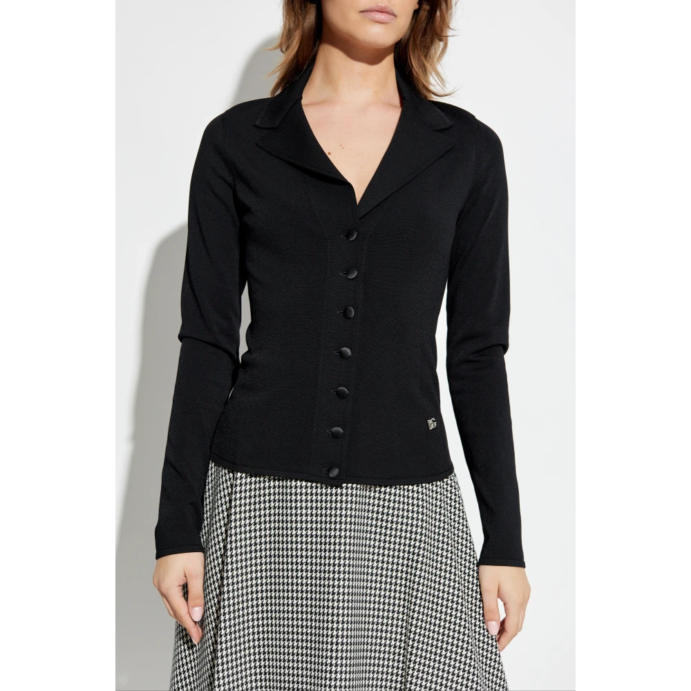 Dolce & Gabbana Cardigan met logo Black Dames