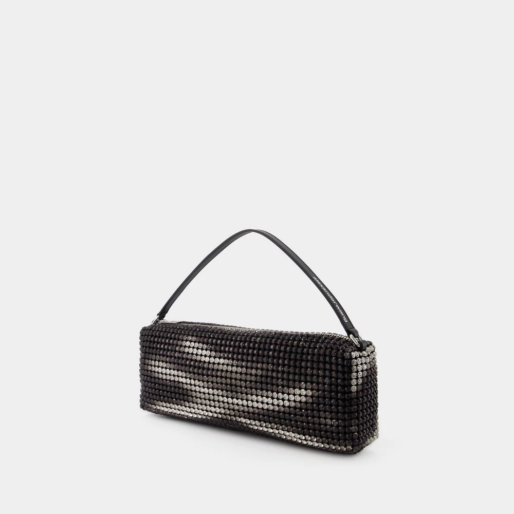 alexander wang Zwarte Mesh Shopper Tas met Kristallen Black Dames