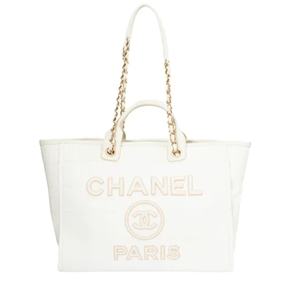 Chanel Vintage Pre-owned Cotton chanel-bags White Dames