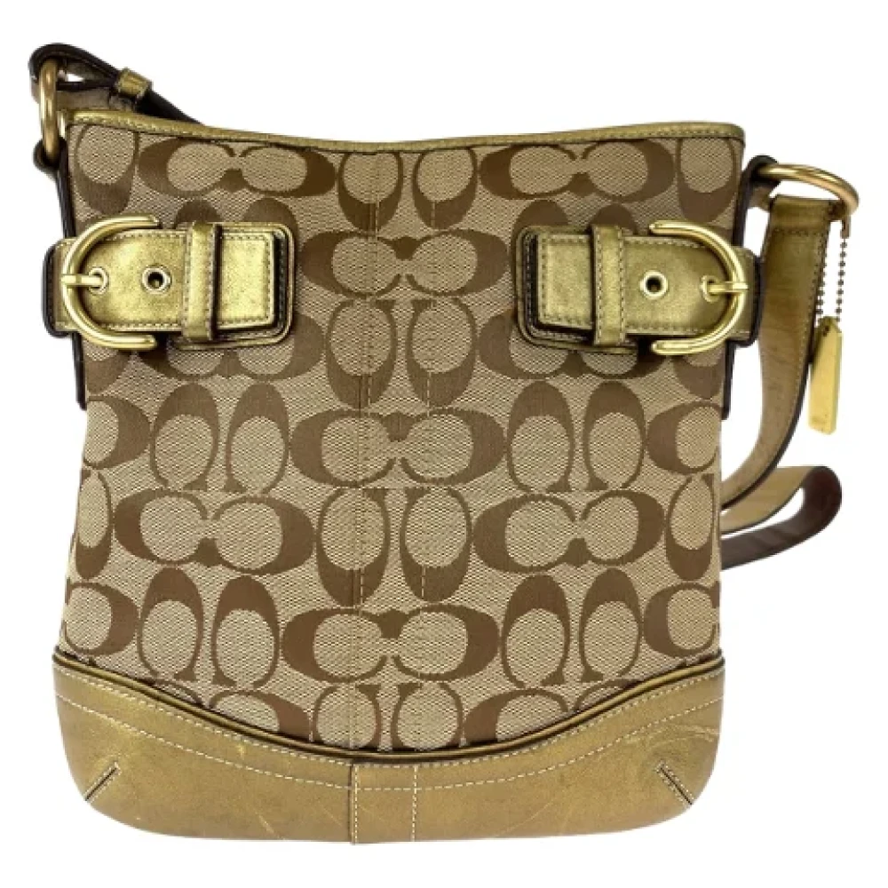 Coach Pre-owned Canvas shoulder-bags Beige Dames