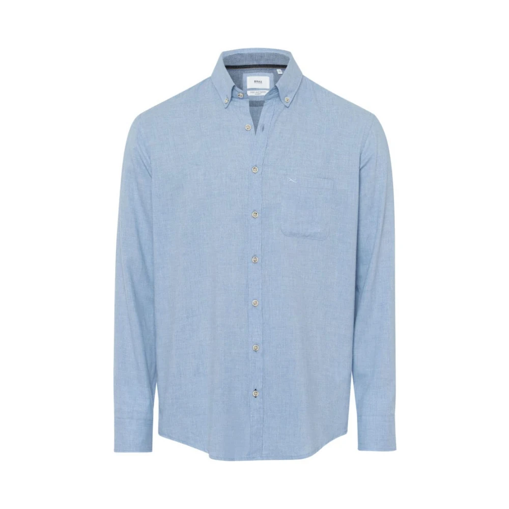 BRAX Casual Langarm Overhemd Blue Heren