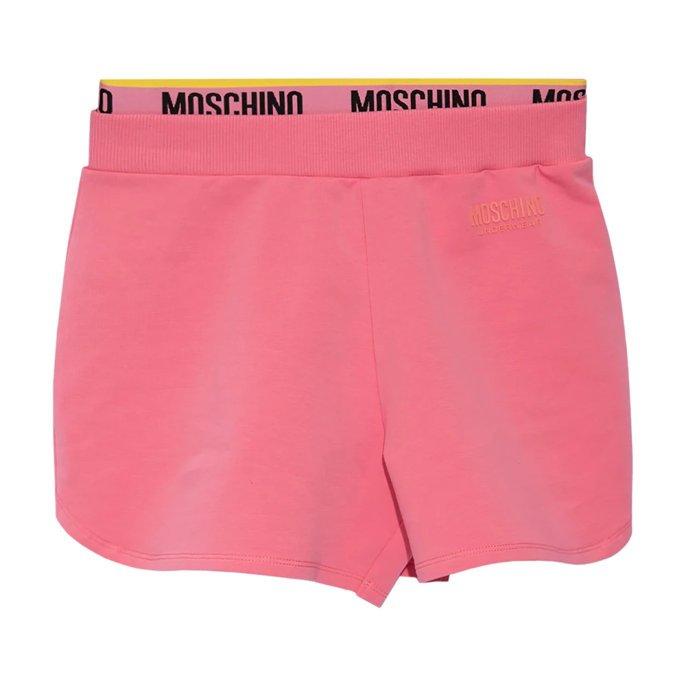 Moschino Roze Logo Elastische Taille Dames Shorts Pink Dames
