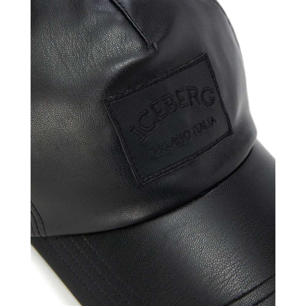 Iceberg Baseballpet van imitatieleer Black Dames