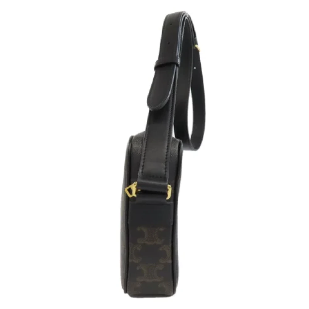Celine Vintage Pre-owned Plastic shoulder-bags Brown Dames