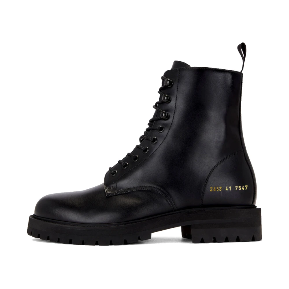 Common Projects Svart Combat Boot Black, Herr