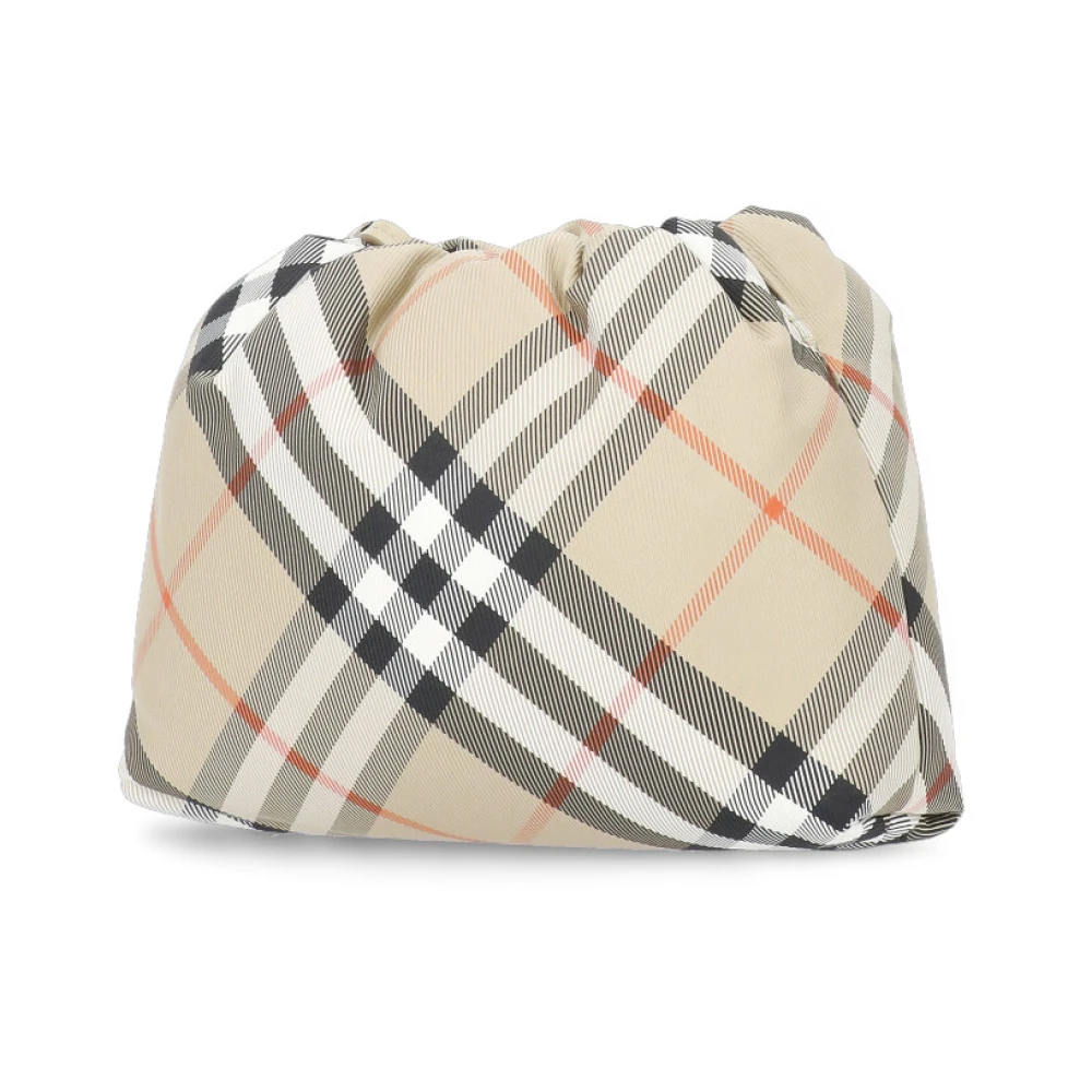 Burberry Kinder Schoudertas met Ruitpatroon Beige Dames