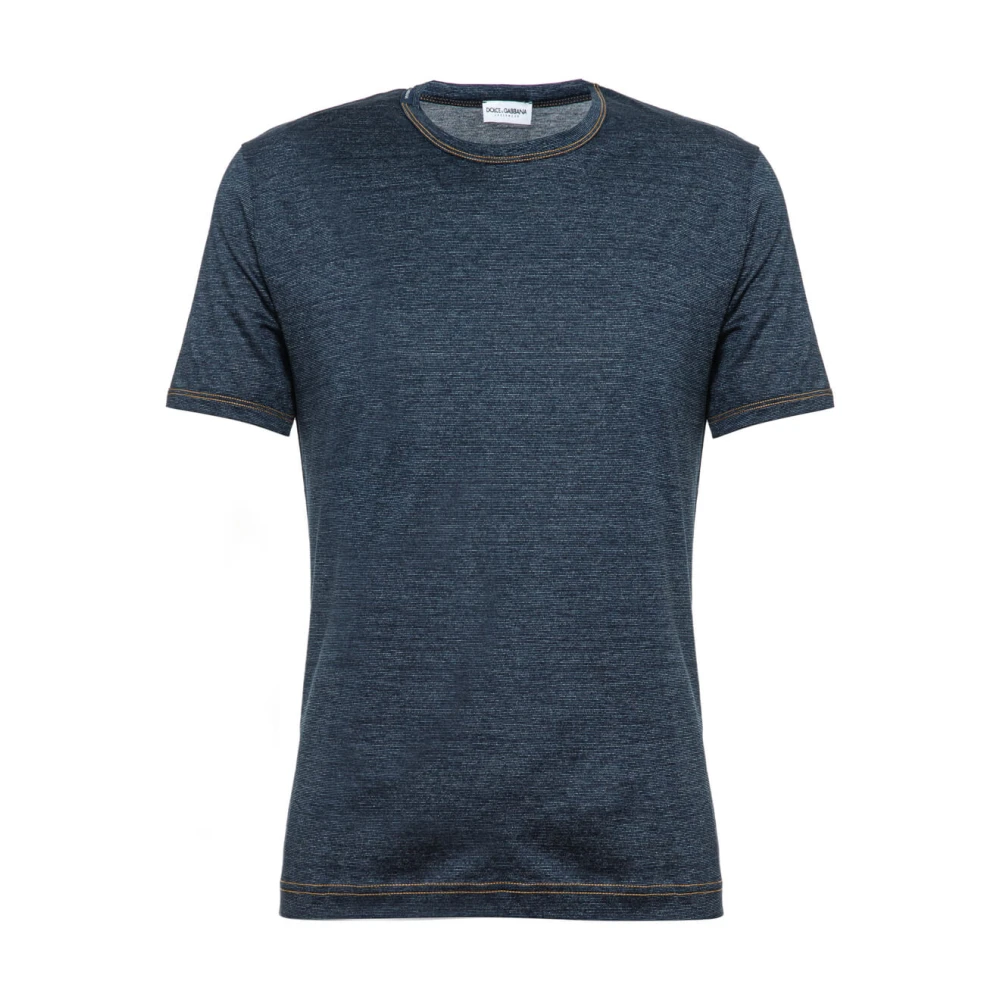 Dolce & Gabbana Ronde Hals T-shirt Blue Heren