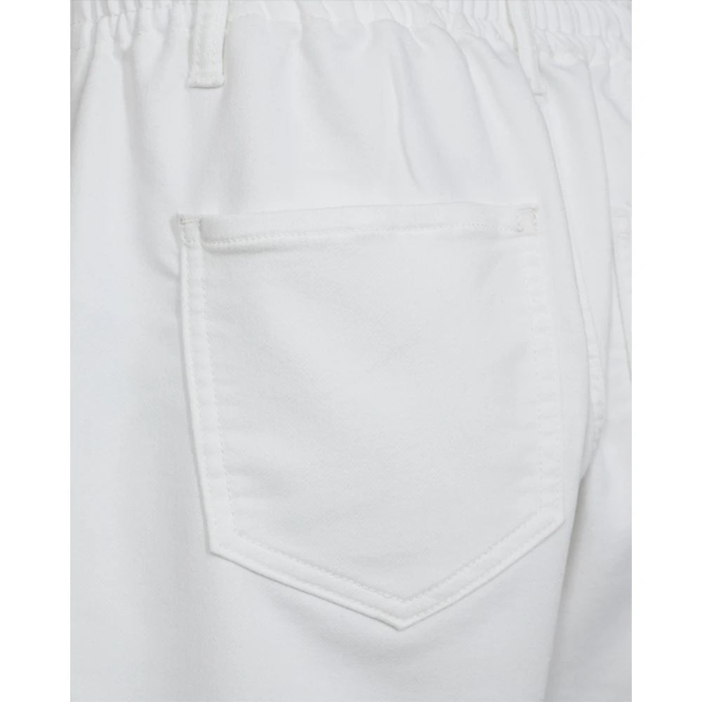 Freequent Witte casual broek met elastische tailleband White Dames