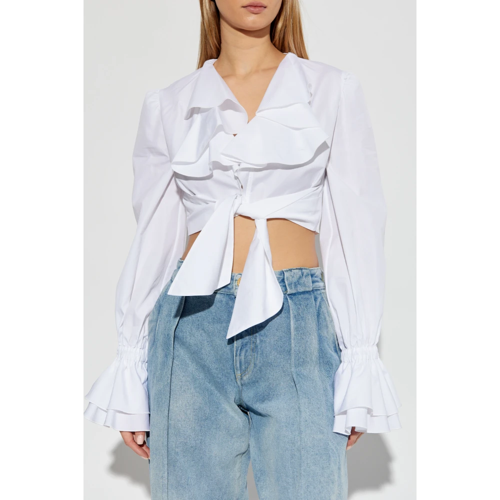 Balmain Korte Shirt White Dames