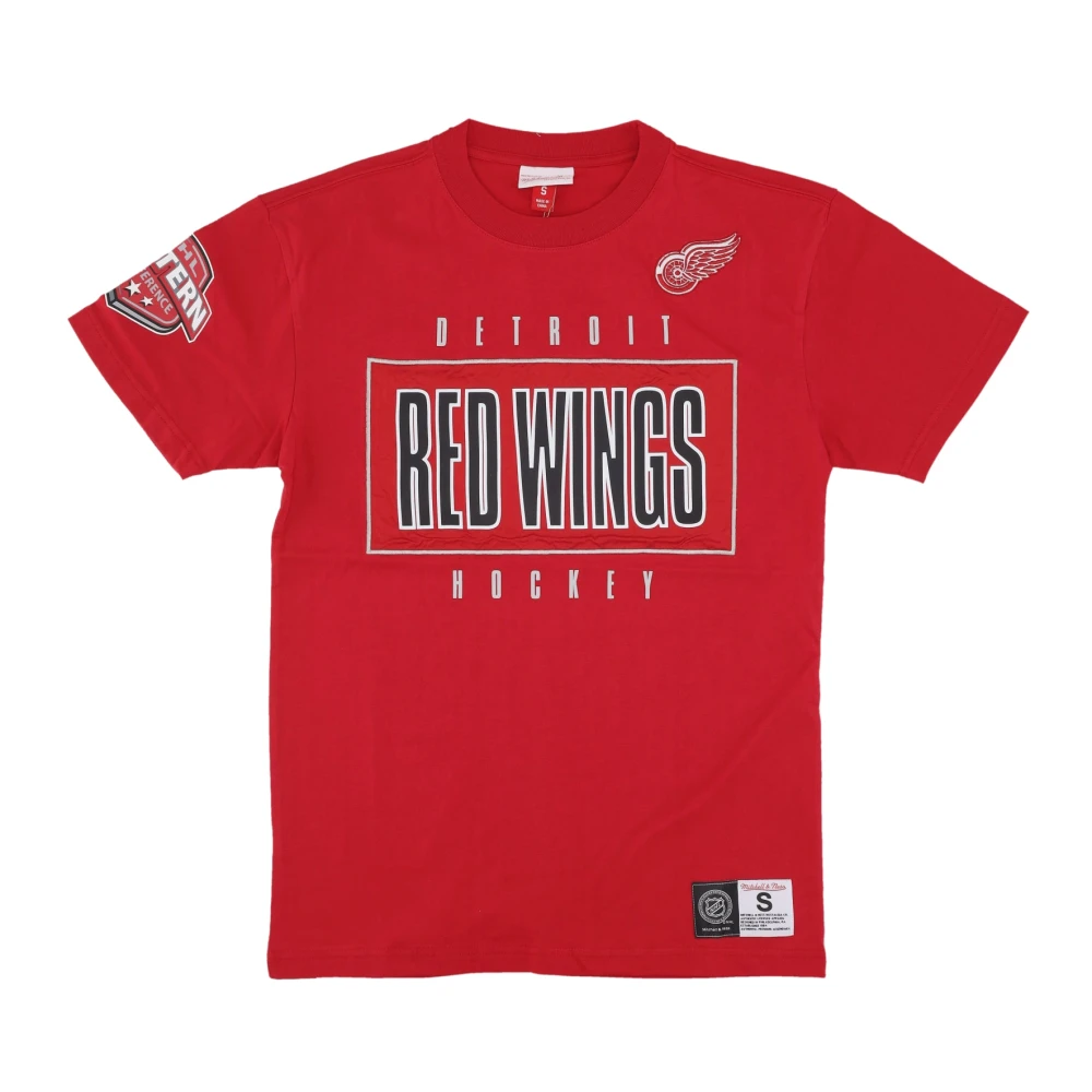Mitchell & Ness Detroit Red Wings Logo T-shirt Red Heren