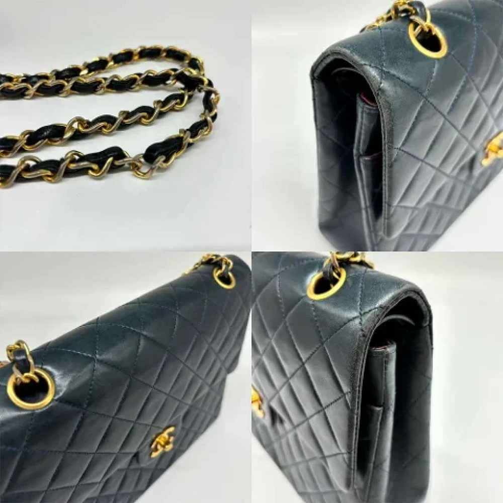 Chanel Vintage Pre-owned Leather chanel-bags Blue Dames