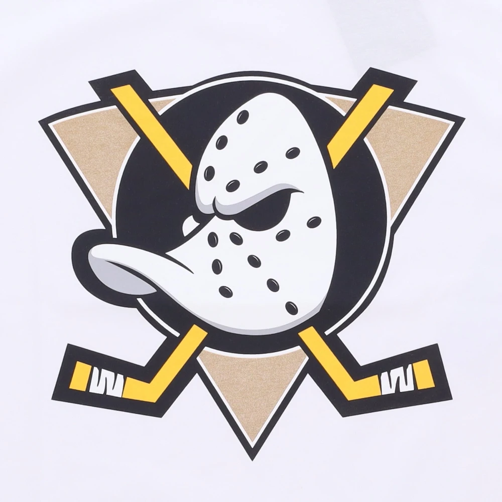 Mitchell & Ness NHL Team Logo Tee Wit White Heren