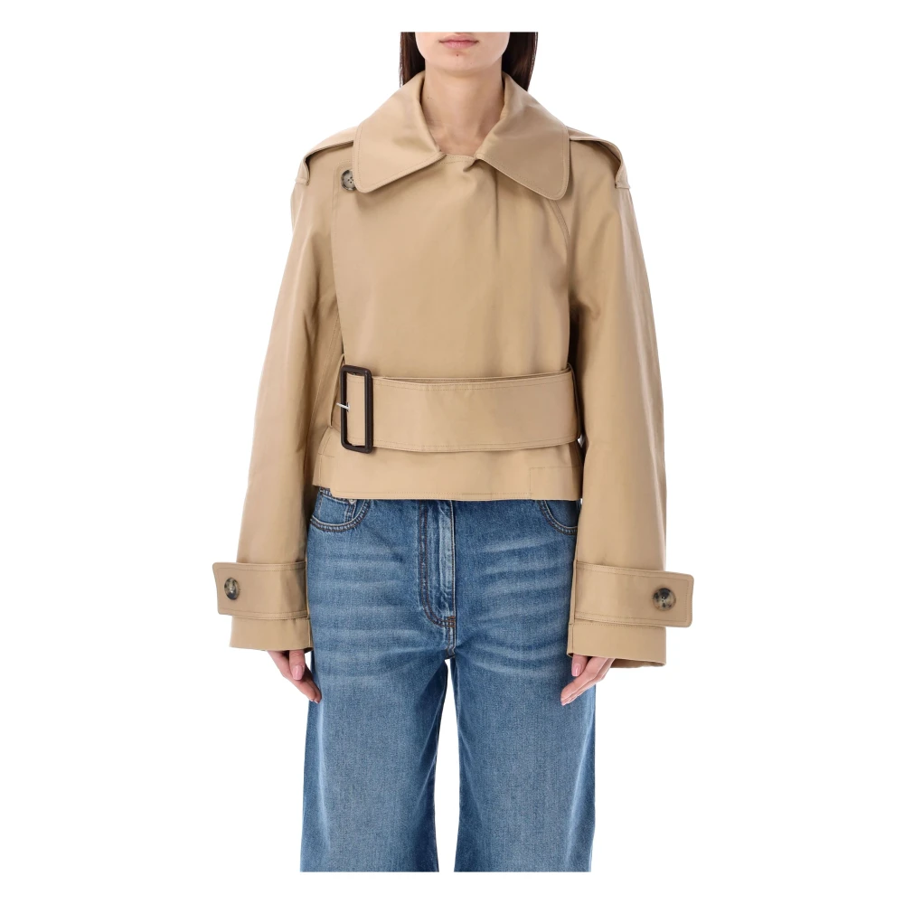 JW Anderson Wrap Front Corp Trench Beige Dames