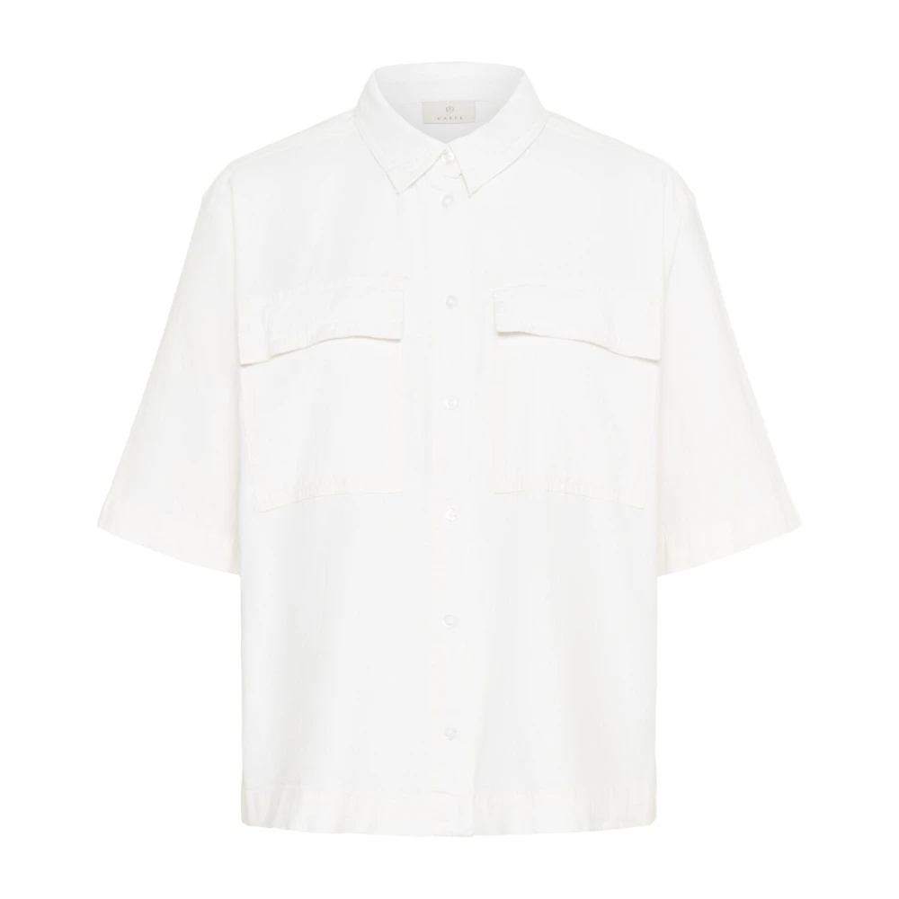 Kaffe Stijlvolle Shirt Blouse in Krijt White Dames