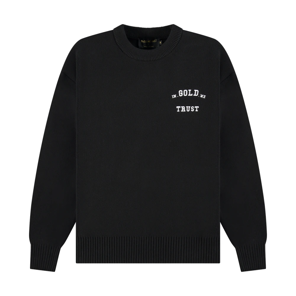 In Gold We Trust Zwarte Slim Jim Sweater Black Heren