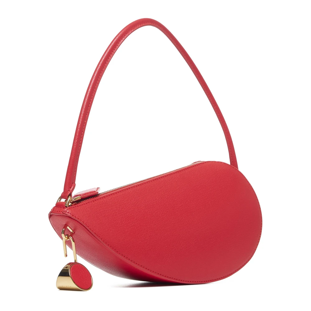 Alaïa Le Demi-Coeur Rode Leren Tas Red Dames