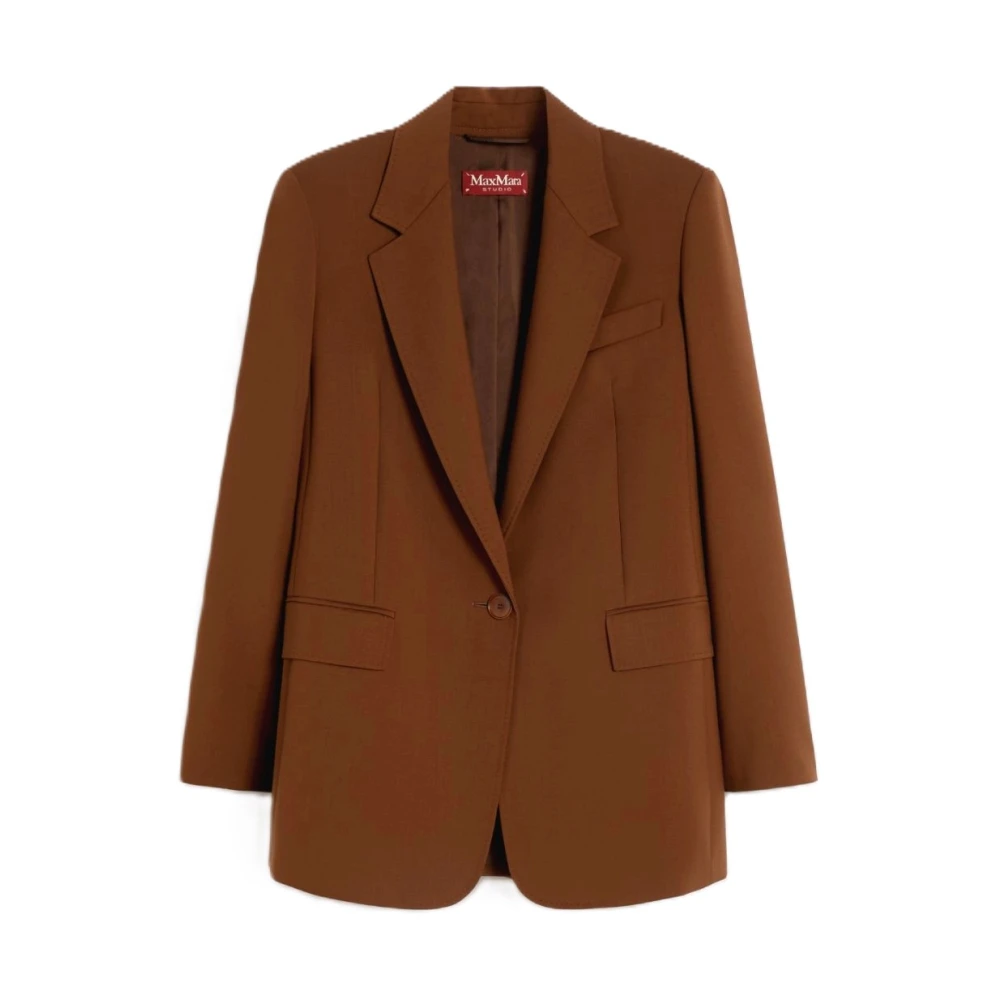 Max Mara Studio Vrouw Bruin Jassen Dames, S, Blazers