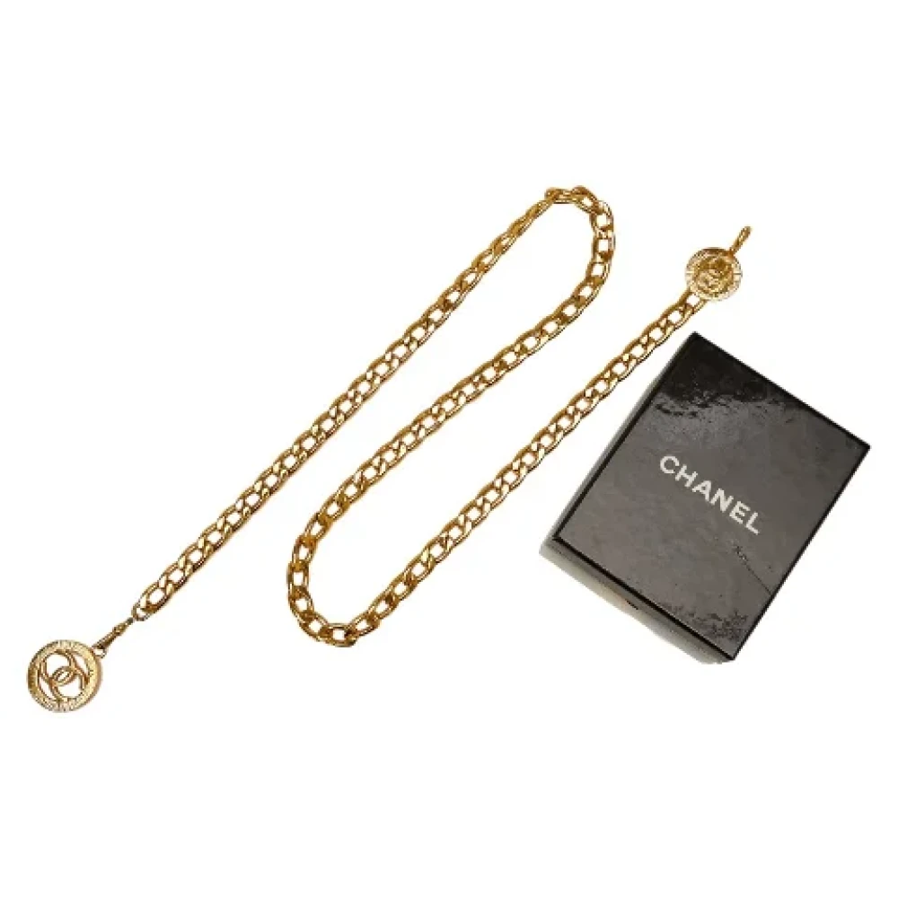 Chanel Vintage Pre-owned Metal belts Yellow Dames