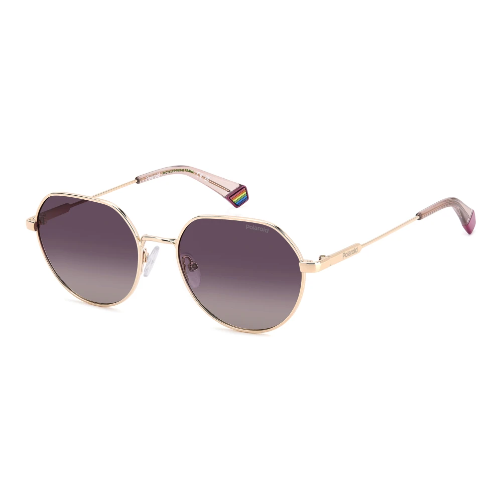 Polaroid Unisex Yellow Sunglasses, 54 Mm, Gold Violet Sunglasses Burgundy Shaded Polarized