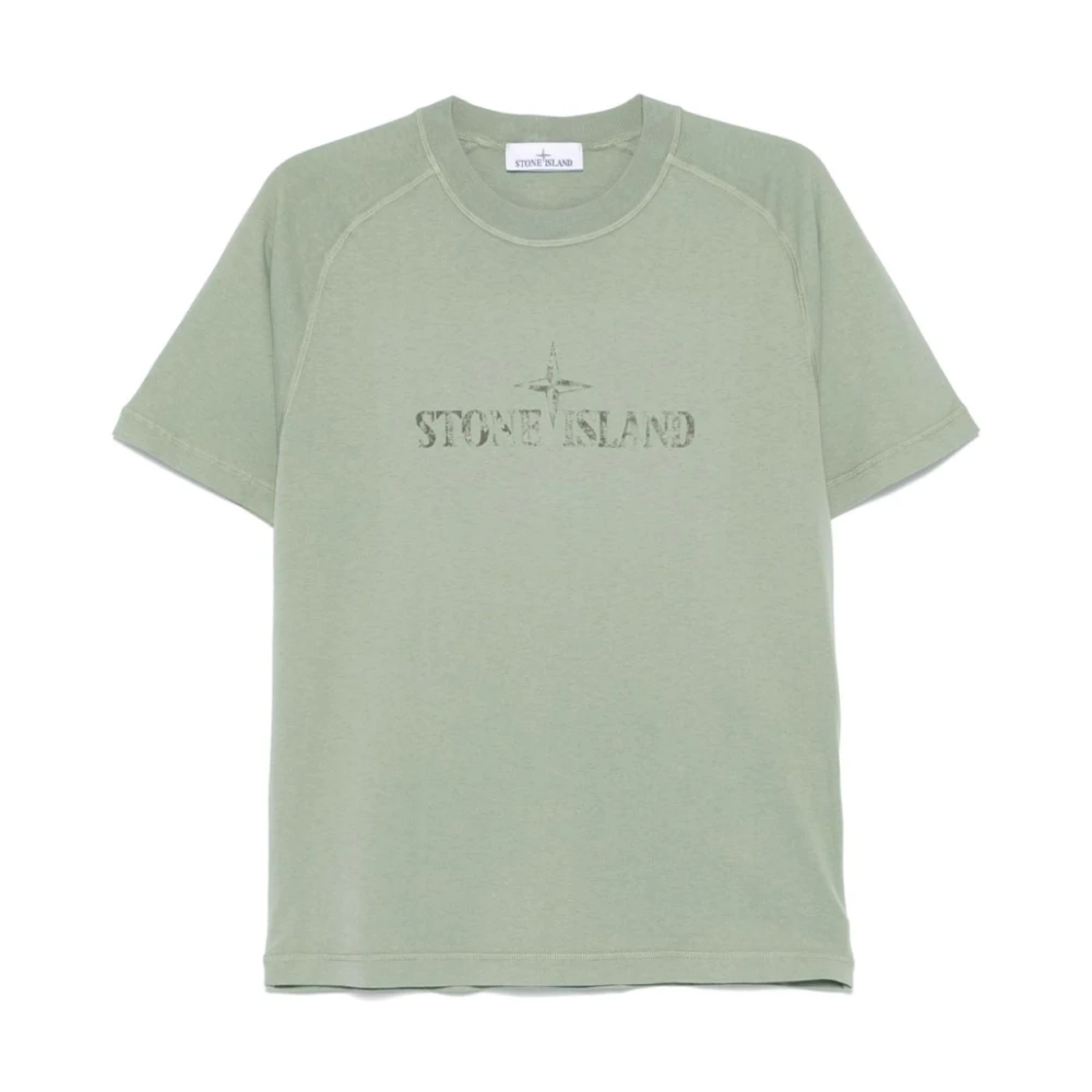 Stone Island Groen T-shirt voor Mannen Stijlvol Green Heren