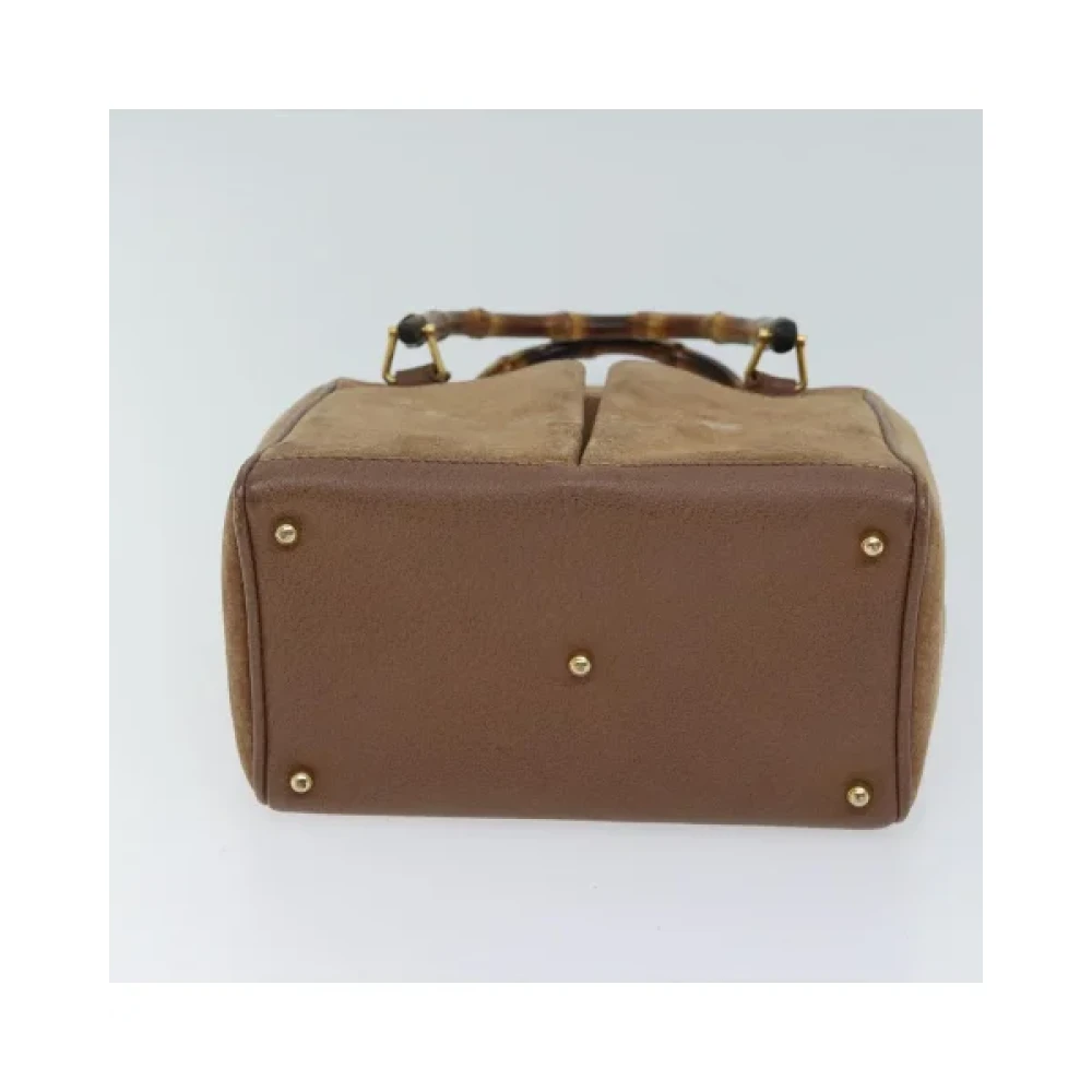 Gucci Vintage Pre-owned Suede handbags Beige Dames