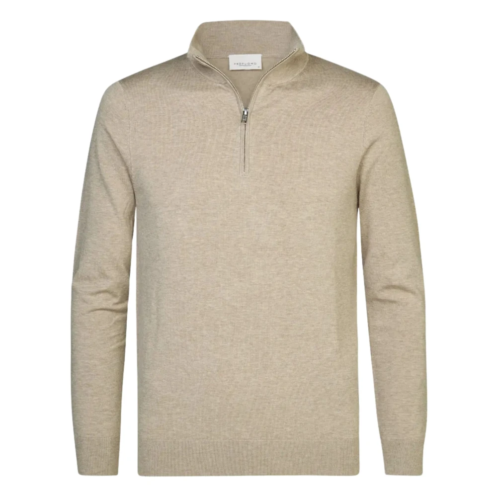 Profuomo Half Zip Pullover Luxury Beige size XL - Image 2