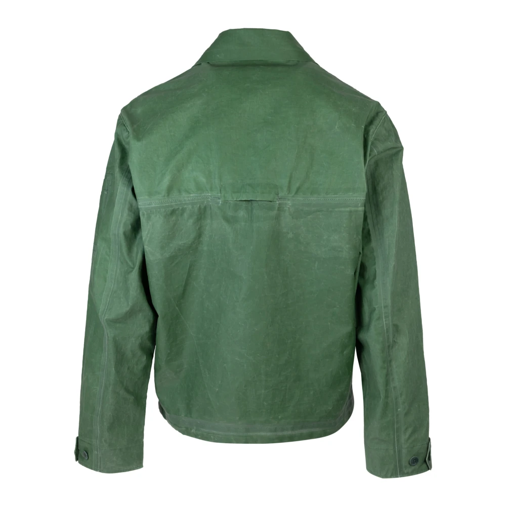 C.P. Company Groene Logo Print Rits Jas Green Heren
