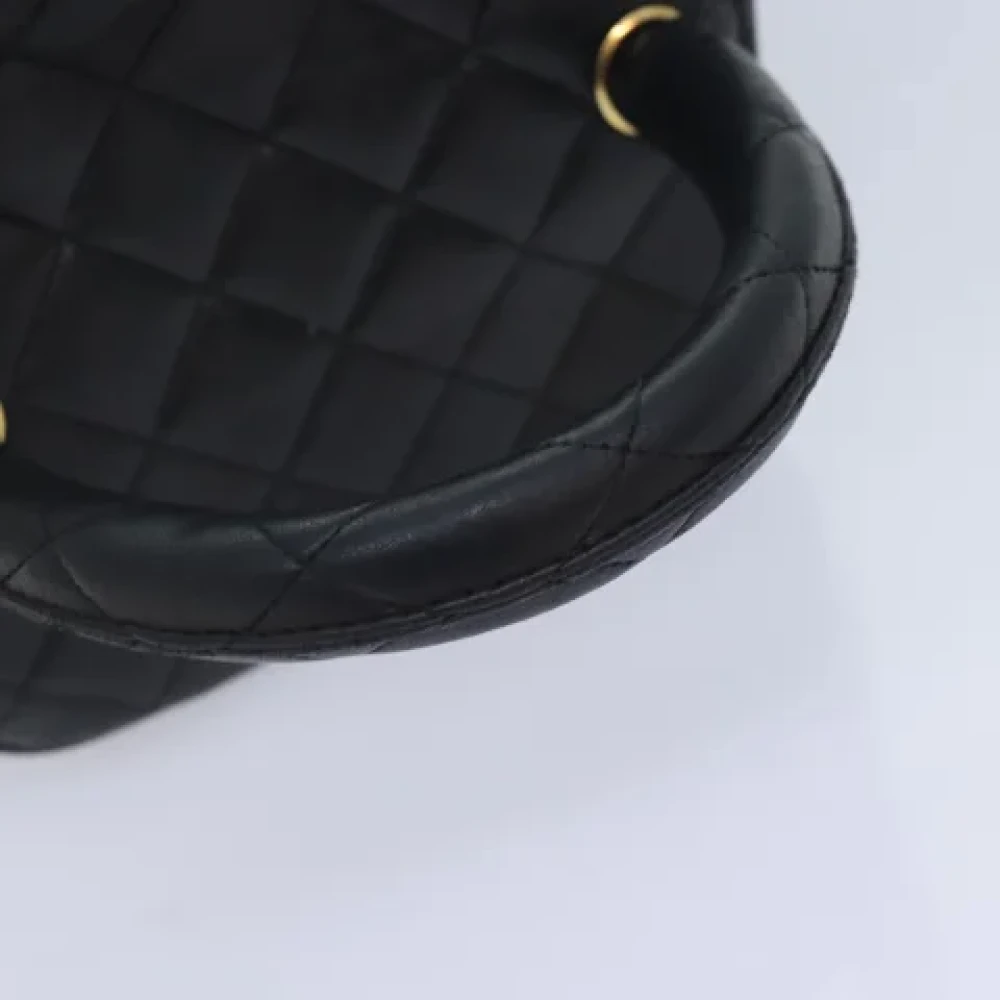 Chanel Vintage Pre-owned Leather pouches Black Dames
