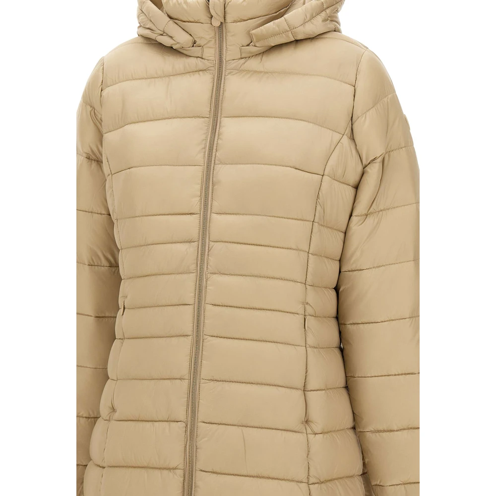 Save The Duck Beige donsjack met capuchon Beige Dames