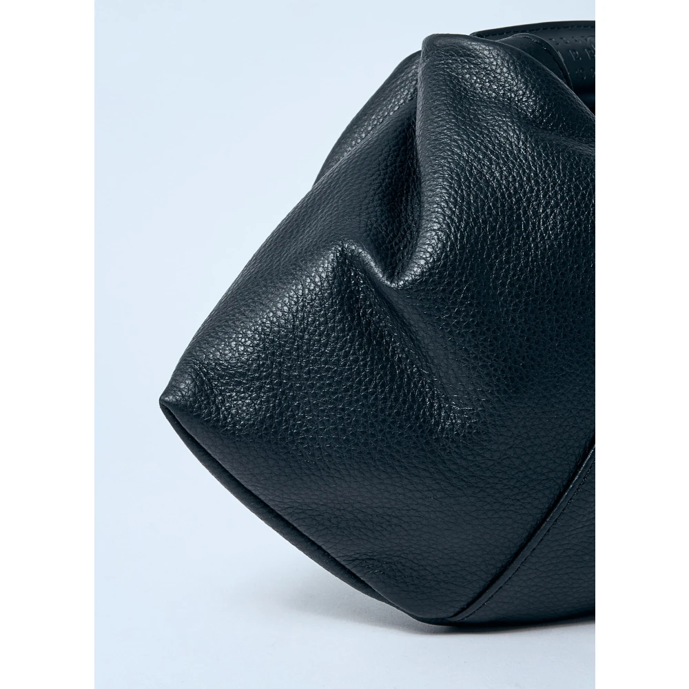 MM6 Maison Margiela Pebble-Grain Leren Mini Tas Black Dames