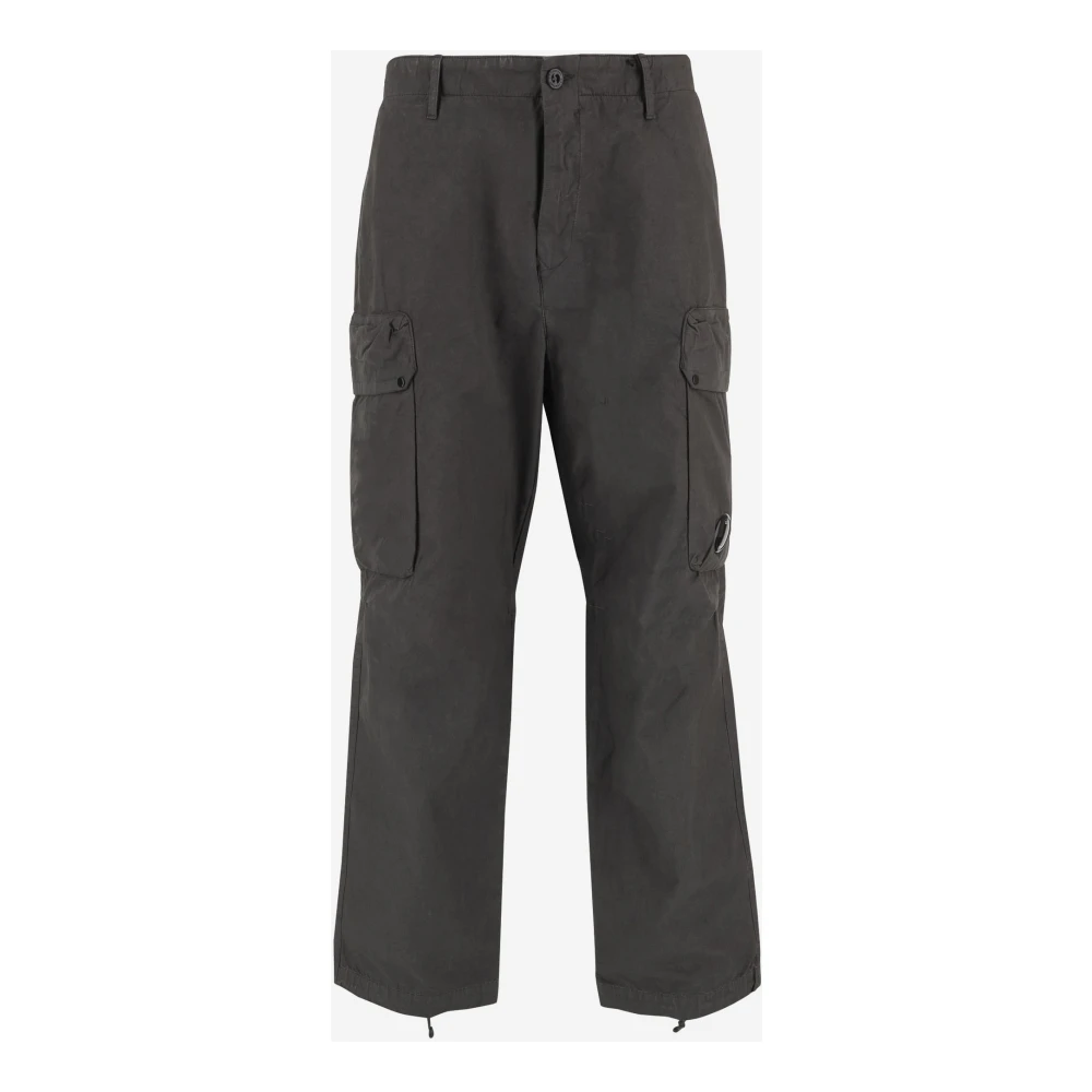 C.p. Company Men's Gray Straight Trousers, Xl, Cotton Cargo Trousers