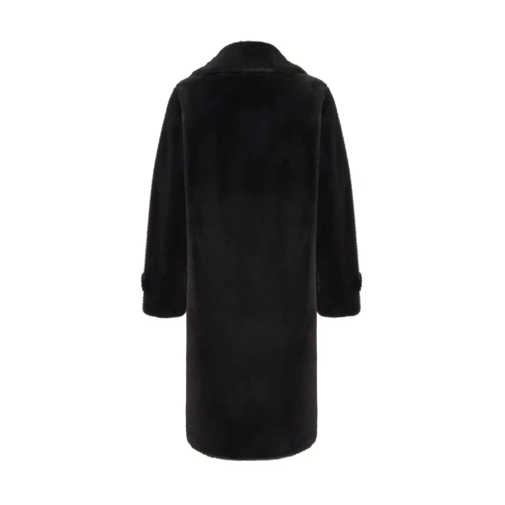 Cesare Gaspari Dubbelknoops Nepbontjas Miriam Zwart Black Dames