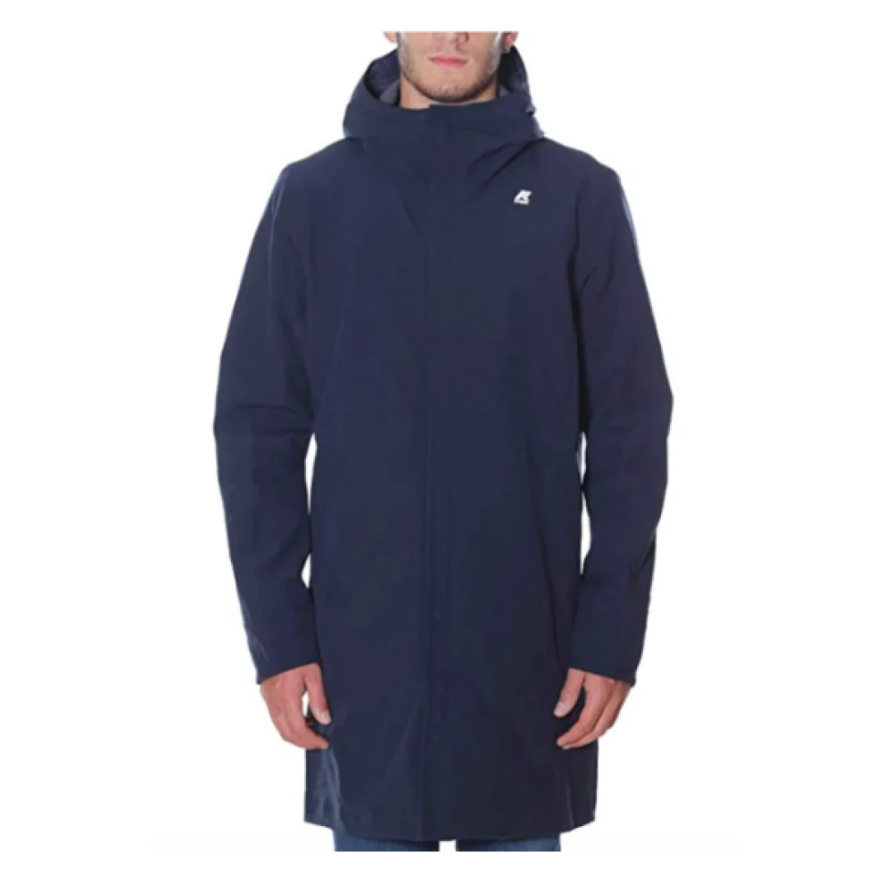 K-way Blauwe Bonded Parka Triple-Layer Design Blue Heren