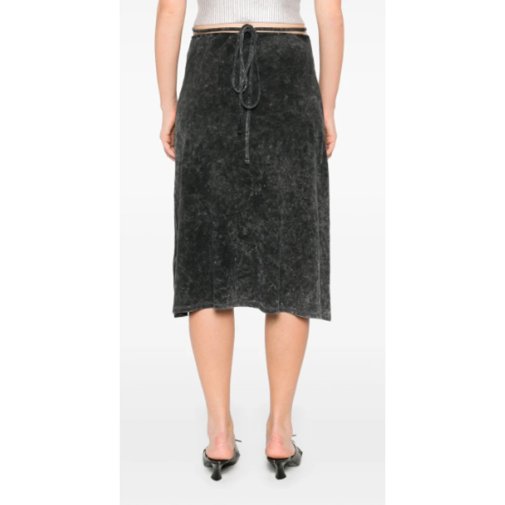 Diesel Grijze Rok Rossi Stijl Black Dames
