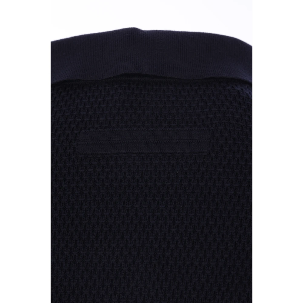 Ermenegildo Zegna Blauw Katoenen Poloshirt Blue Heren