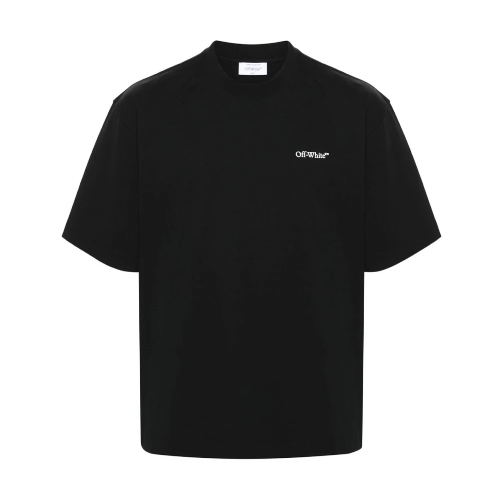 Off White Zwarte Skate T-shirt met Logo Print Black Heren