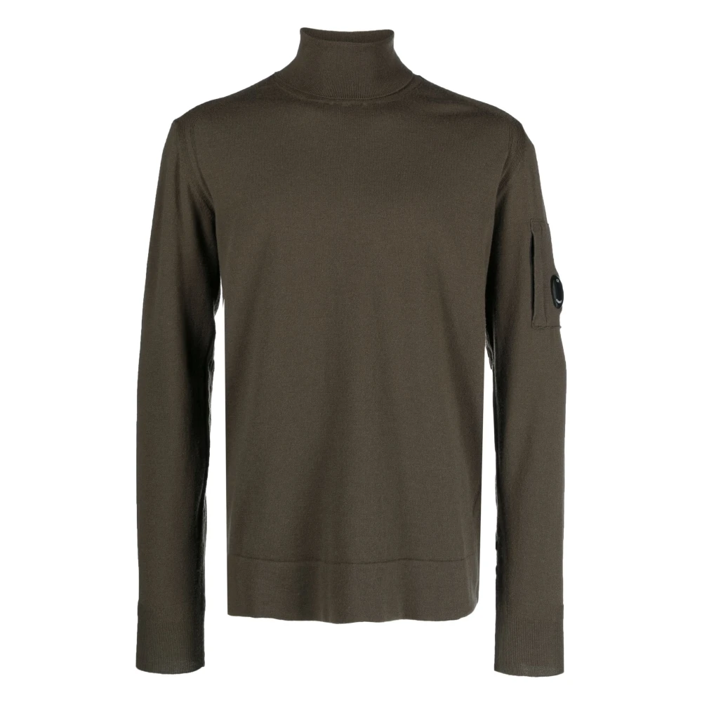 C.p. Company Men's Gray Turtlenecks, 3XL, Casual Grey Wool Jumper
